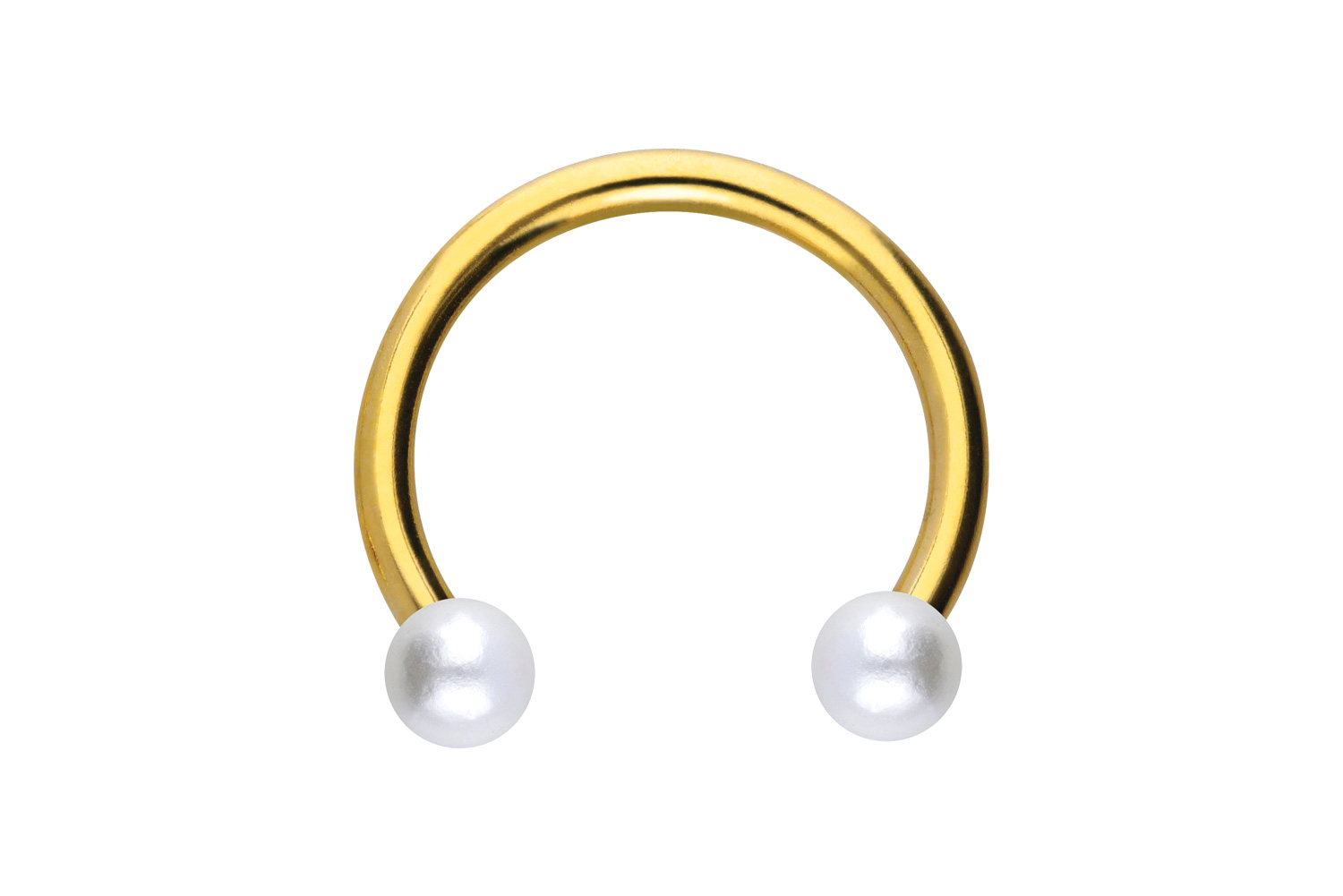 Titan Hufeisenring Piercing SYNTHETISCHE PERLEN